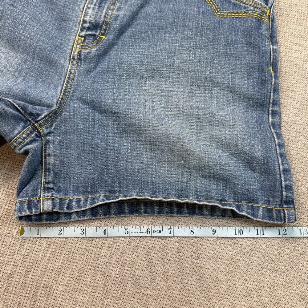 Tommy Hilfiger Womens Shorts Blue Denim Cotton Medium Wash Slash Pocket Size 12 - Picture 11 of 12